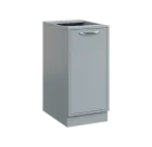 QS - 4D spodní skříňka, 1-dveřová, pravá, 900x400x600, šedá